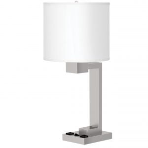 Truly Yours Single Table Lamp with 2 Outlets