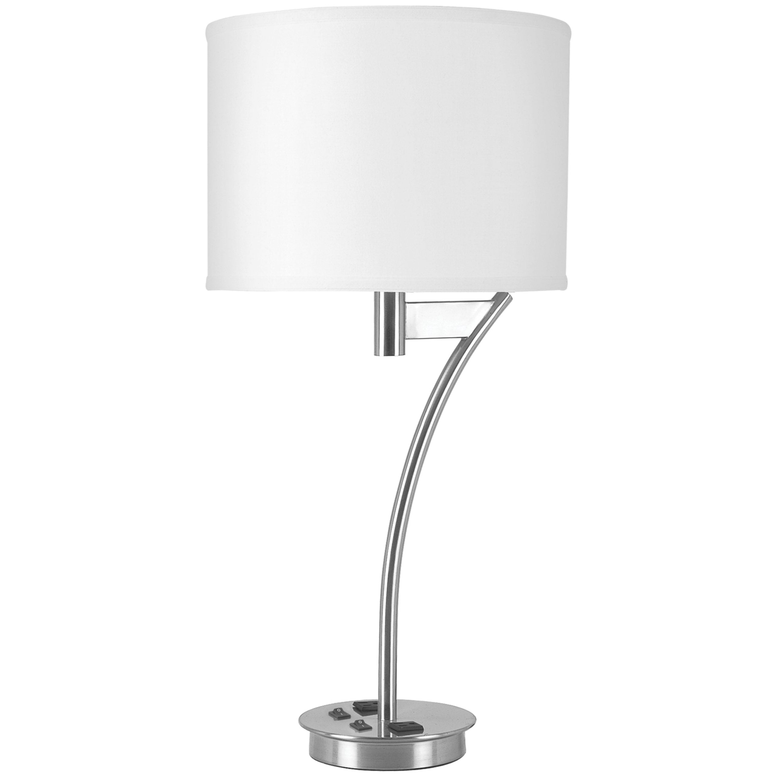 Corbel Twin Table Lamp with 2 Outlets