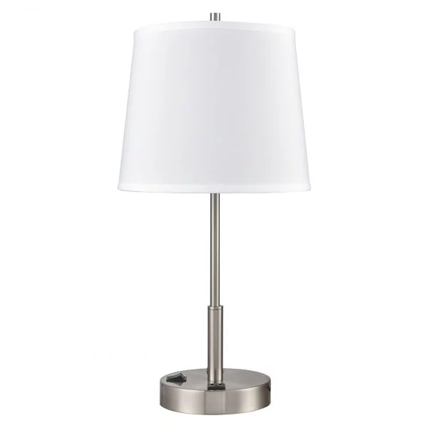 Englewood Twin Table Lamp with 2 Outlets