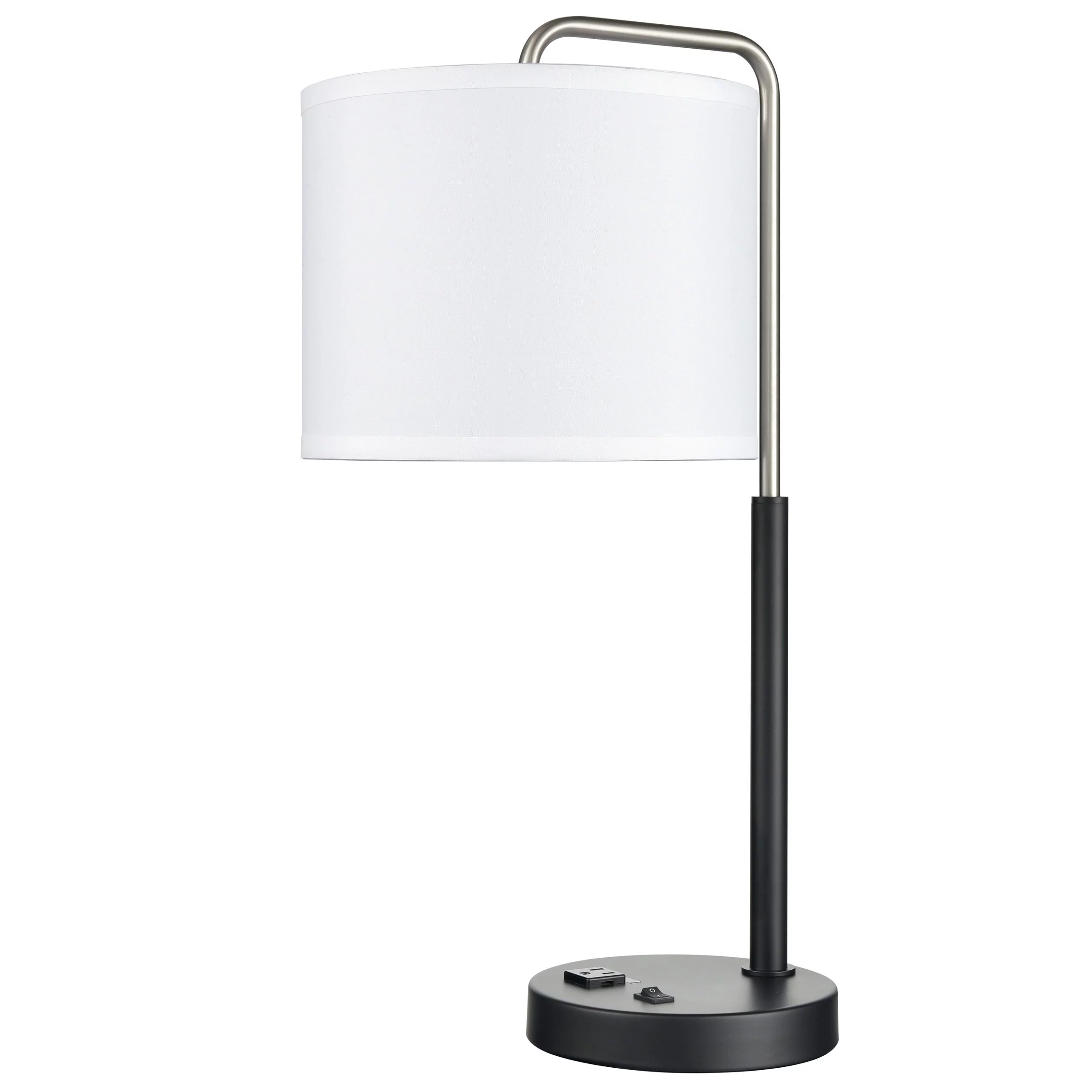 Valeria Single Table Lamp with 1 Outlet & 1 USB