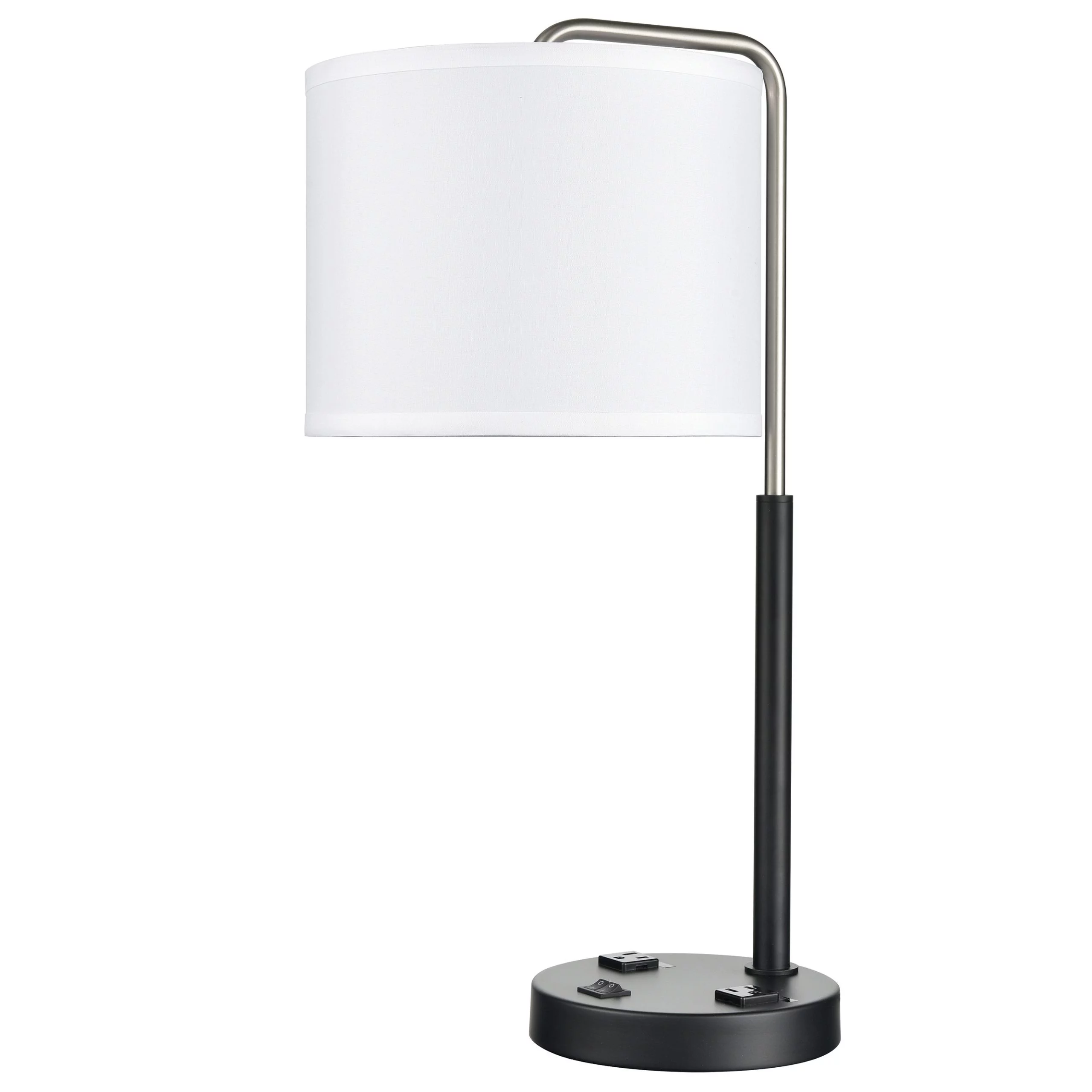 Valeria Twin Table Lamp with 2 Outlets & 1 USB - Startex