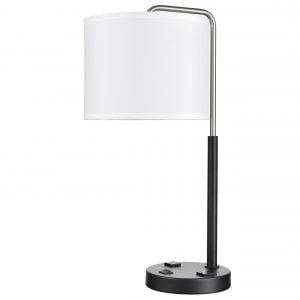 Valeria Twin Table Lamp with 2 Outlets