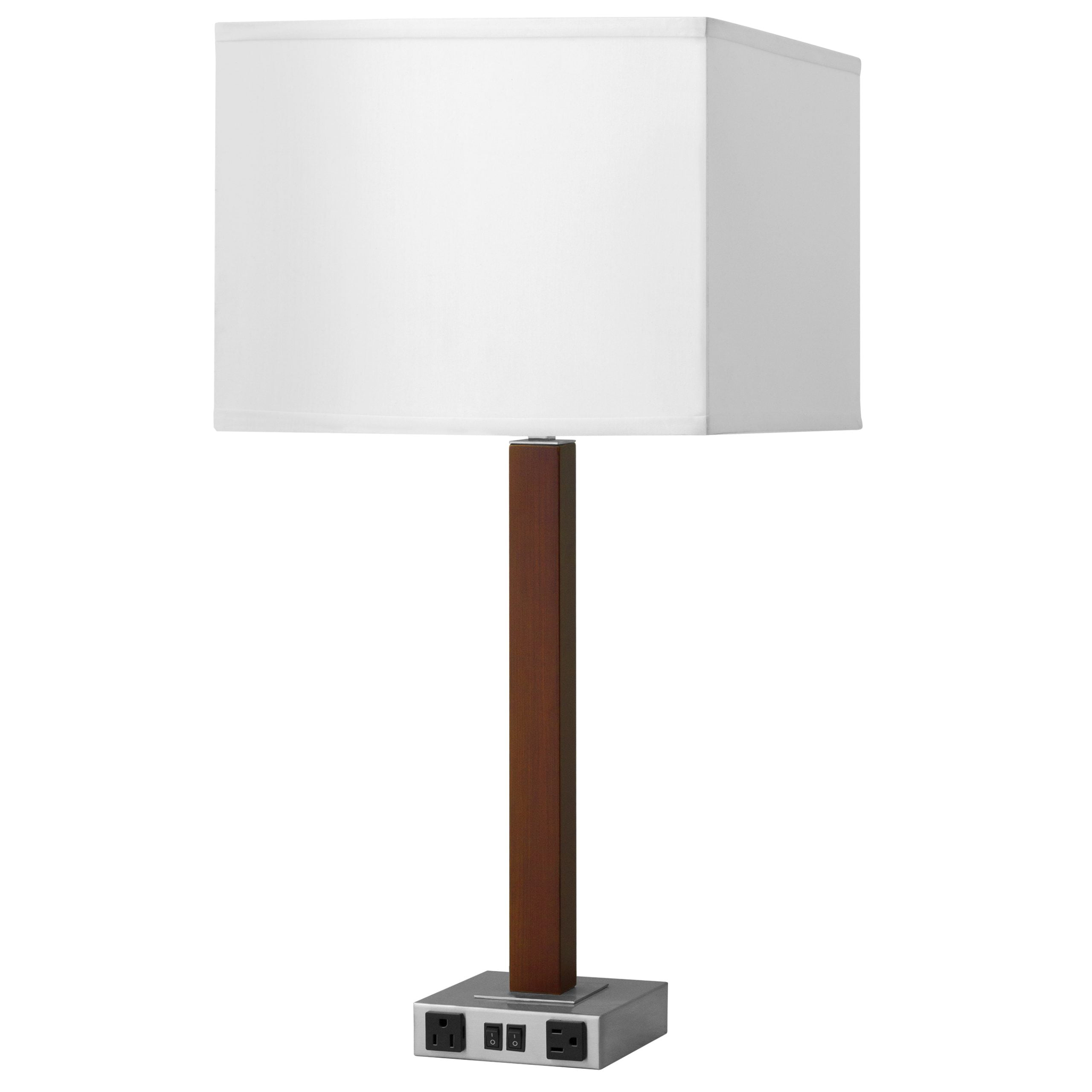 Calibri Twin Table Lamp with 2 Outlets