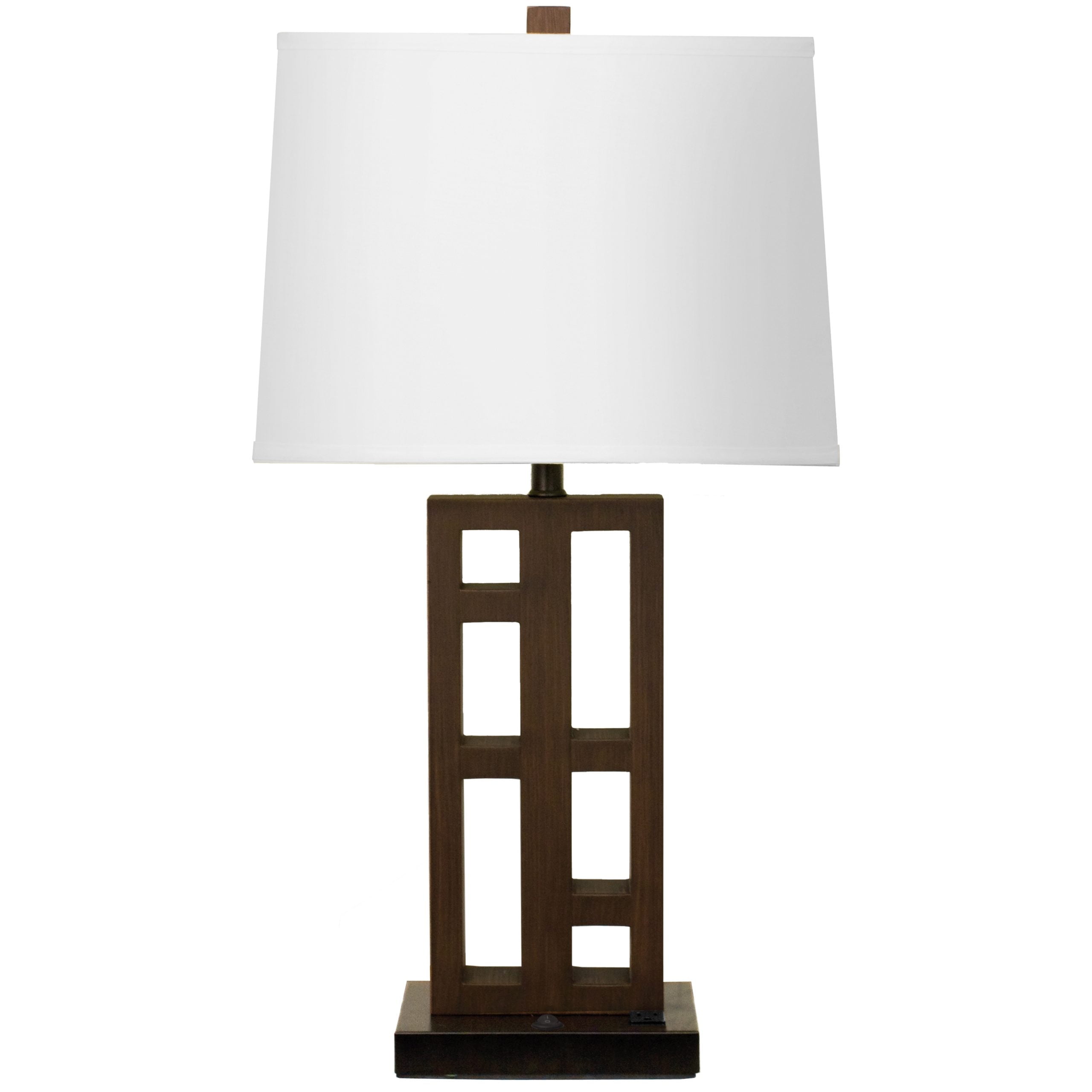 Urban Single Table Lamp with 1 Outlet