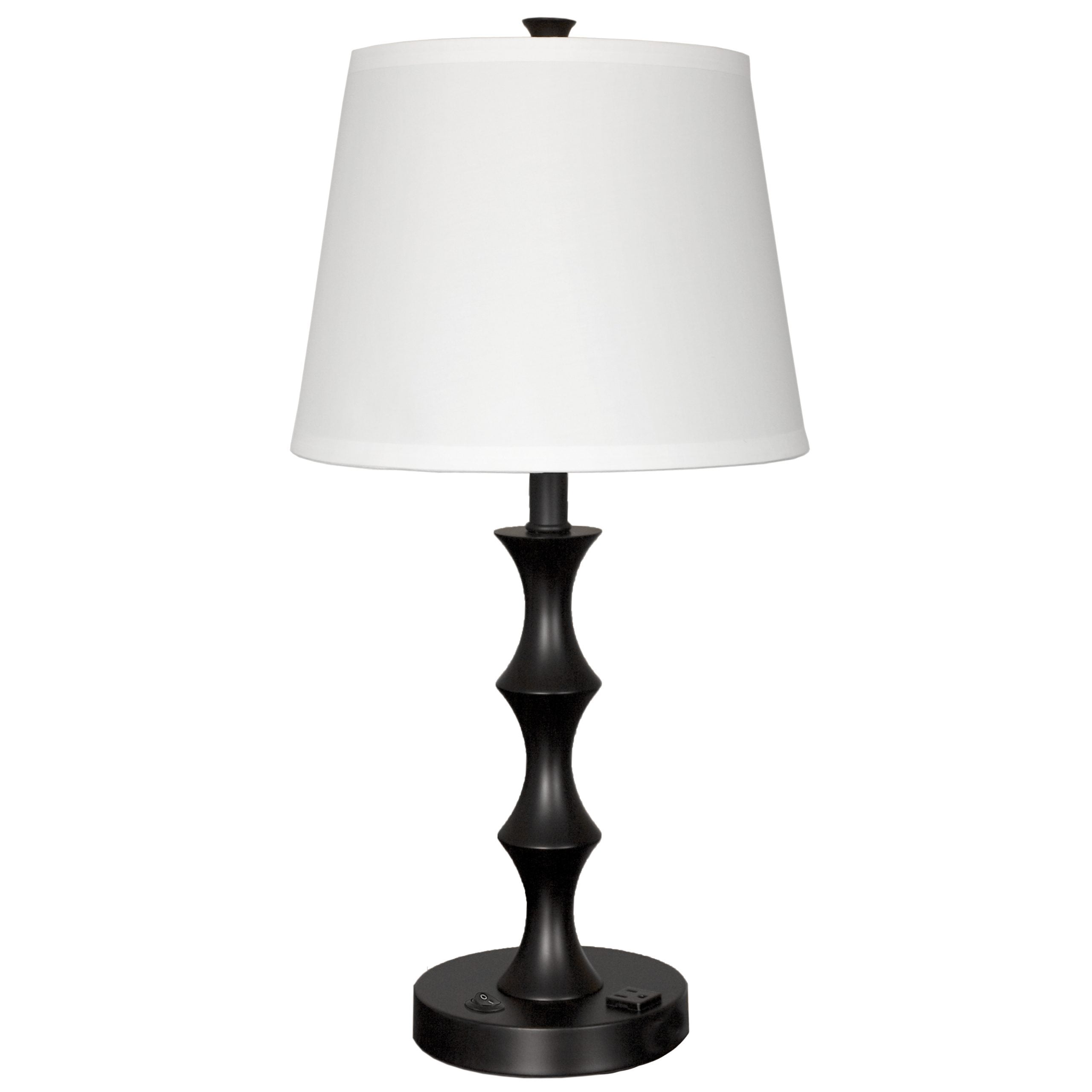 Urban End Table Lamp with 1 Outlet