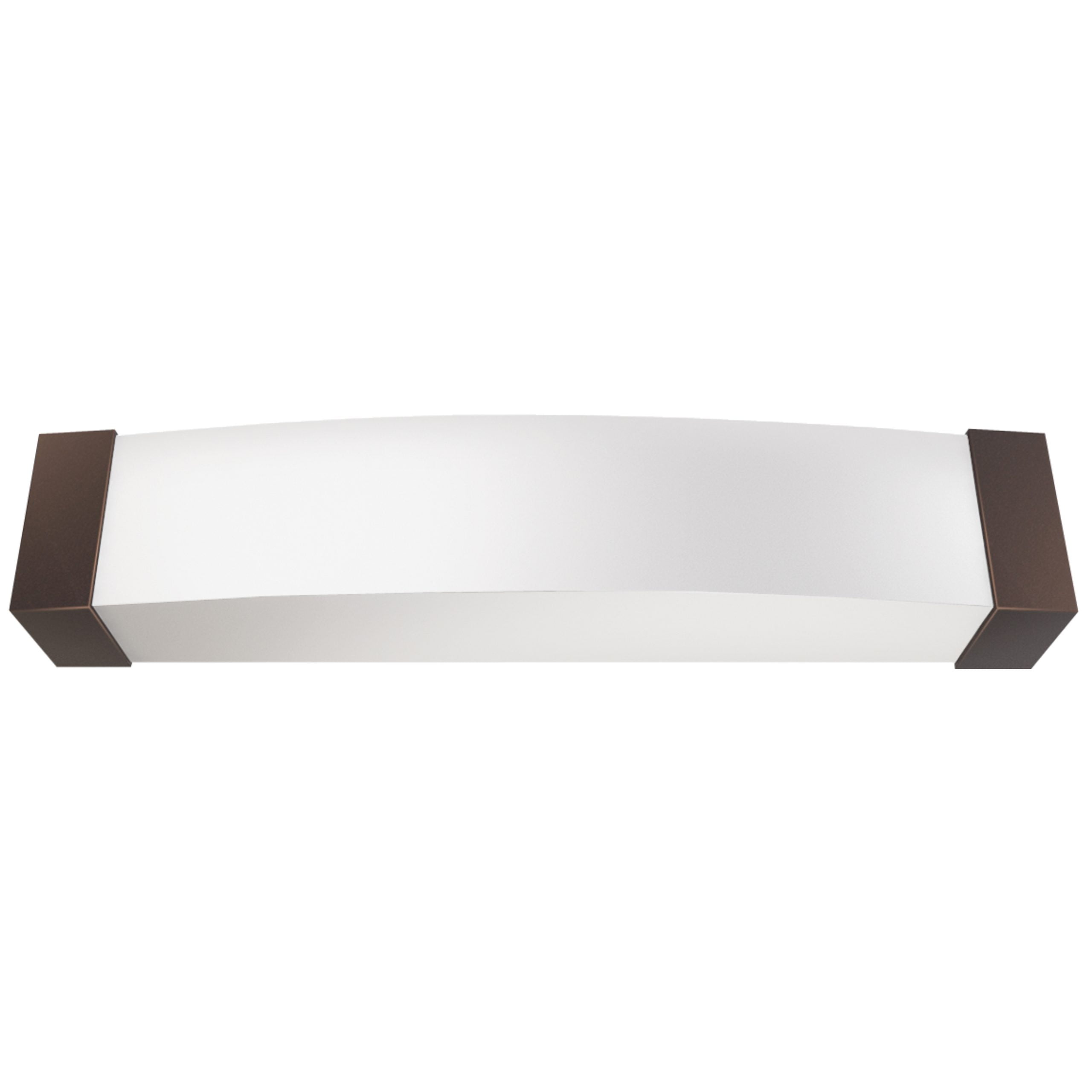 25"W Dark Bronze Vanity Light with Frosted Acrylic Shade & Integrated LED