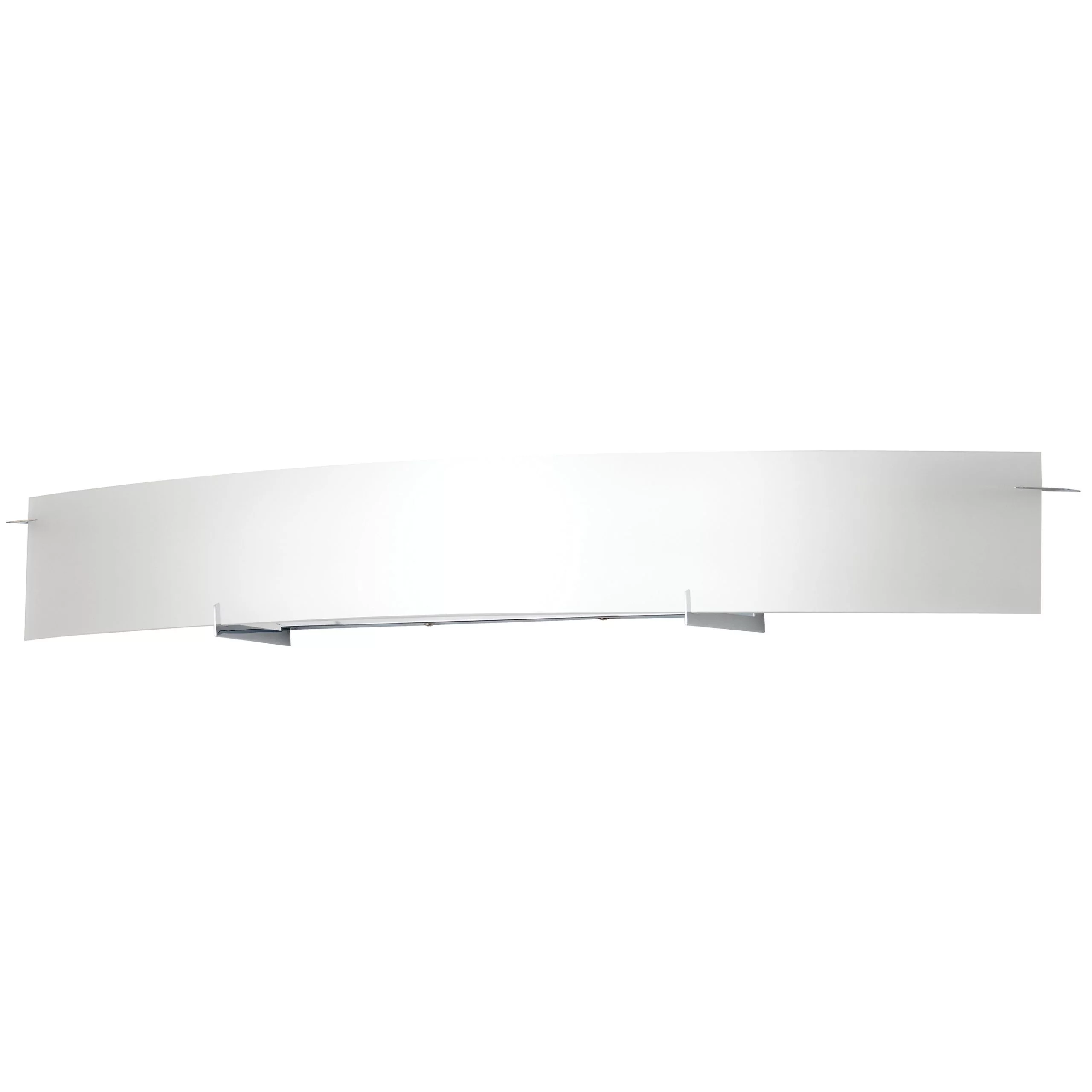 48"W Polished Chrome Vanity Light with Frosted Glass Shade