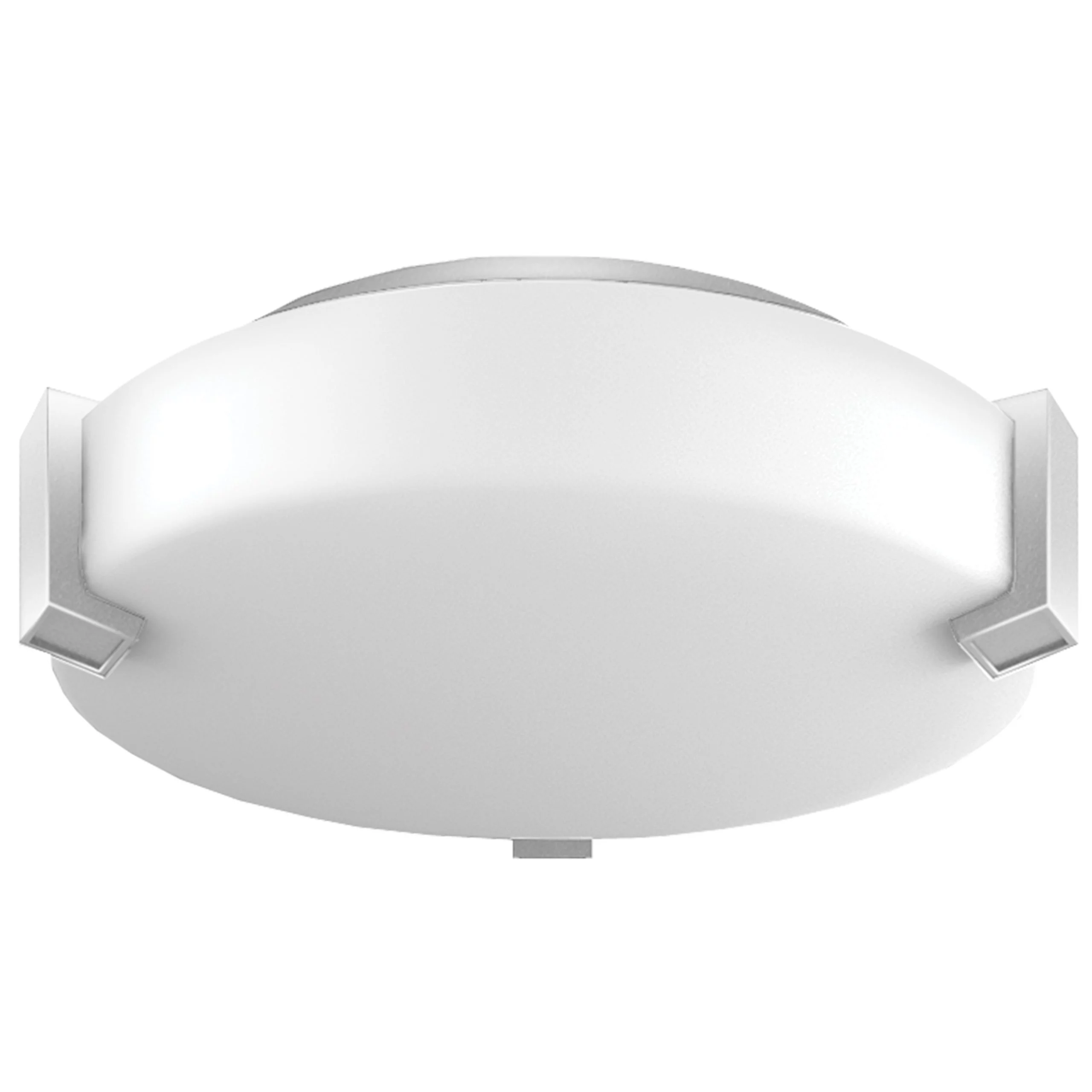 12"W Satin Nickel Ceiling Light with Frosted Acrylic Shade