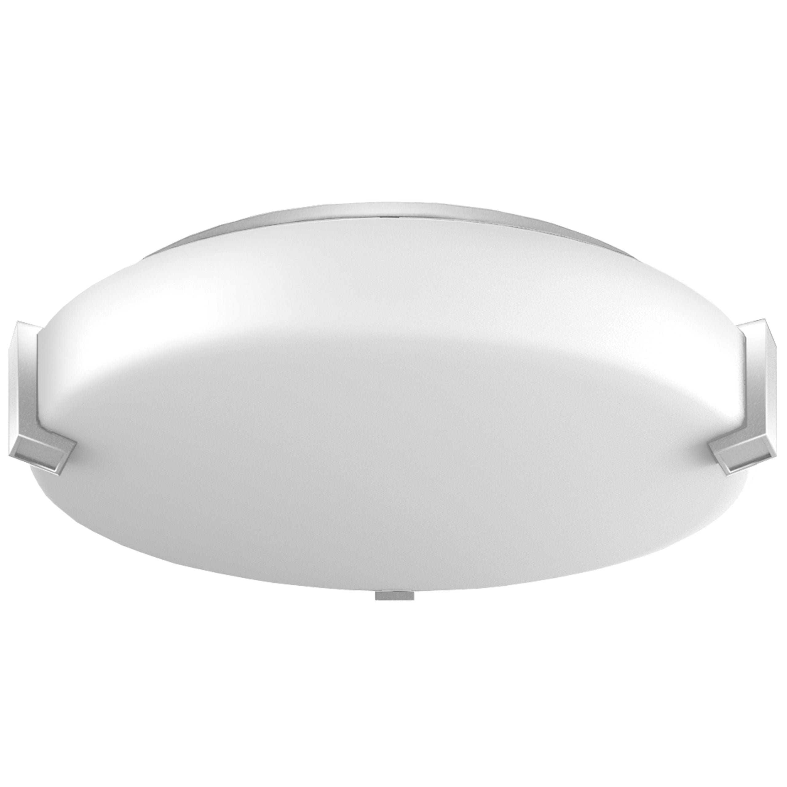 16"W Satin Nickel Ceiling Light with Frosted Acrylic Shade