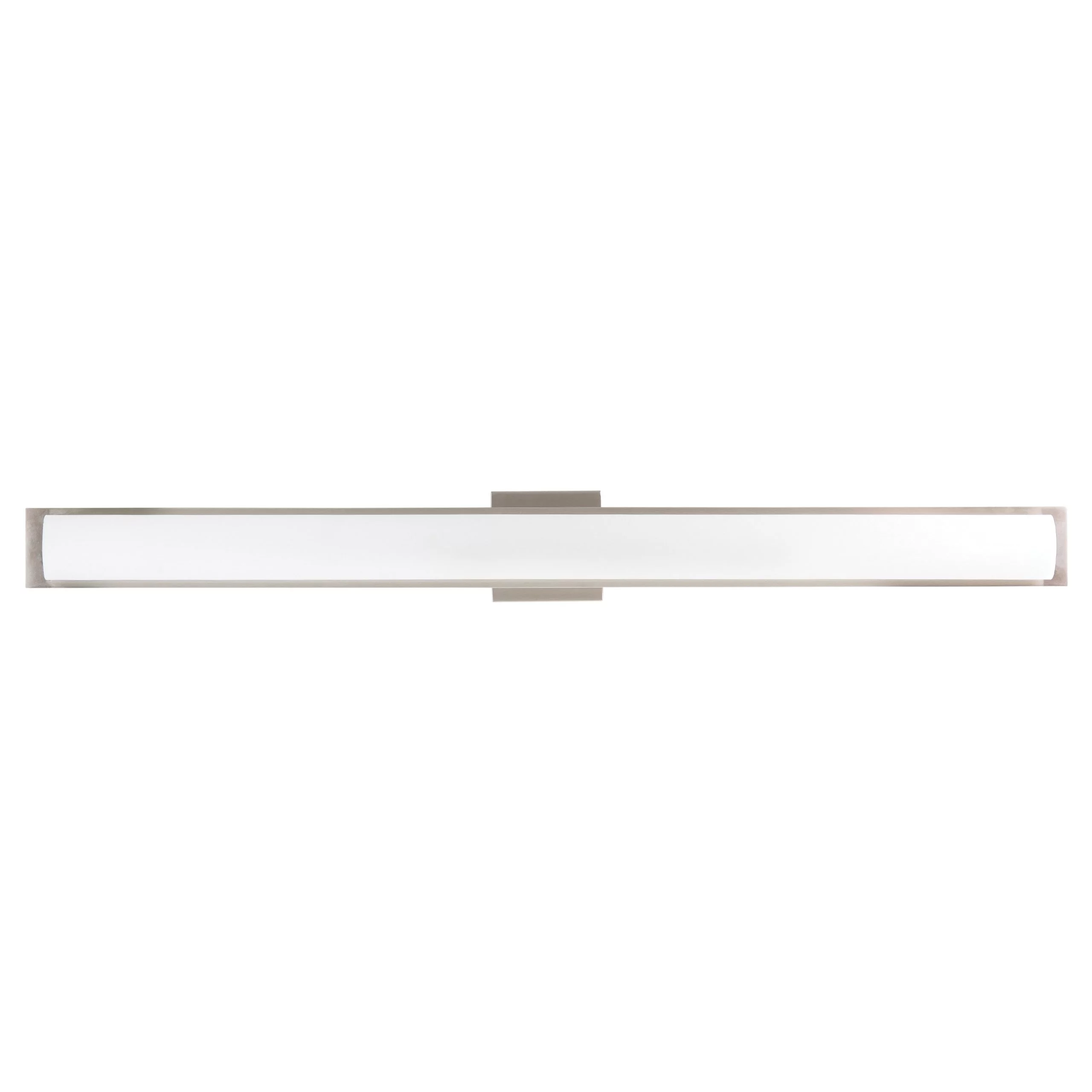 42"W Brushed Nickel Vanity Light with Frosted Glass Shade & Integrated LED