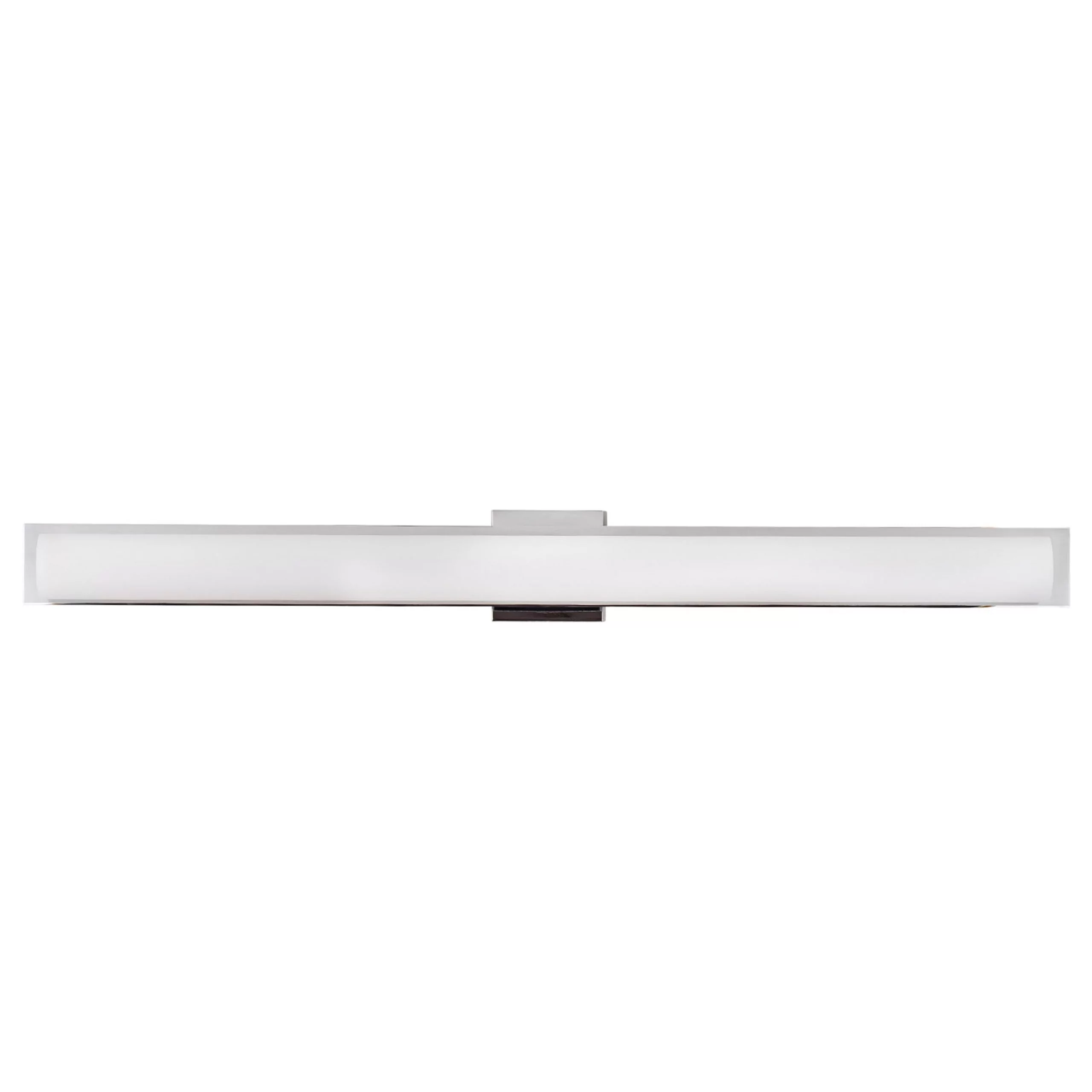 42"W Polished Chrome Vanity Light with Frosted Glass Shade & Integrated LED