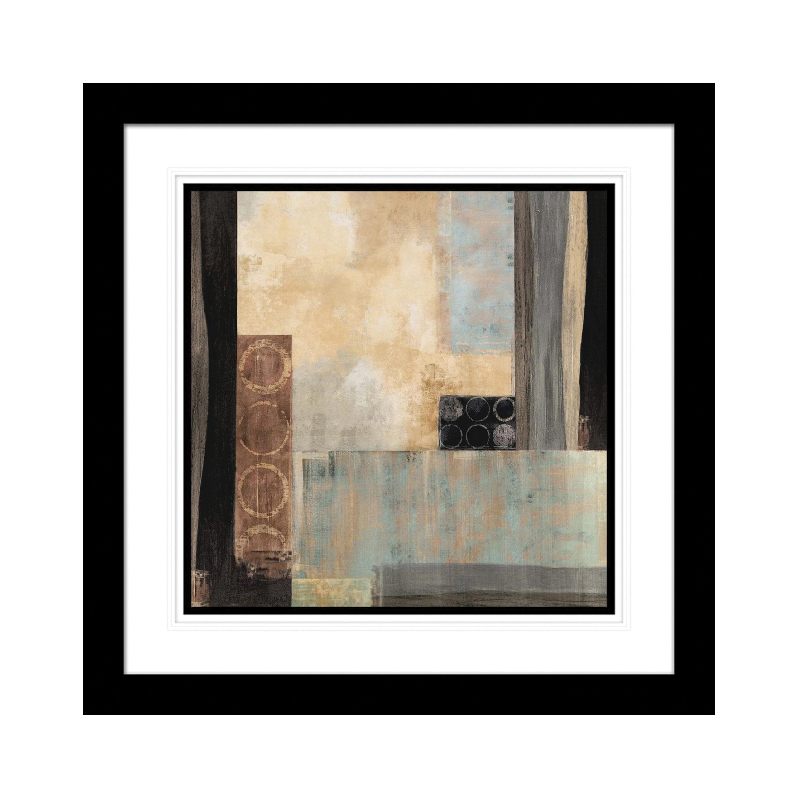 Abstract Cool Square Artwork with Fornari Black Frame Startex