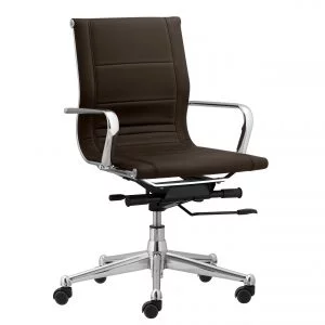Florence Mid Back Task Chair with Metal Arms - Gray