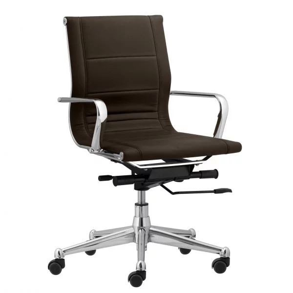 Florence Mid Back Task Chair with Metal Arms - Gray